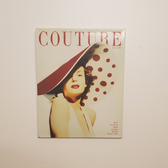 Other - Couture Magazine Metal Wall Art